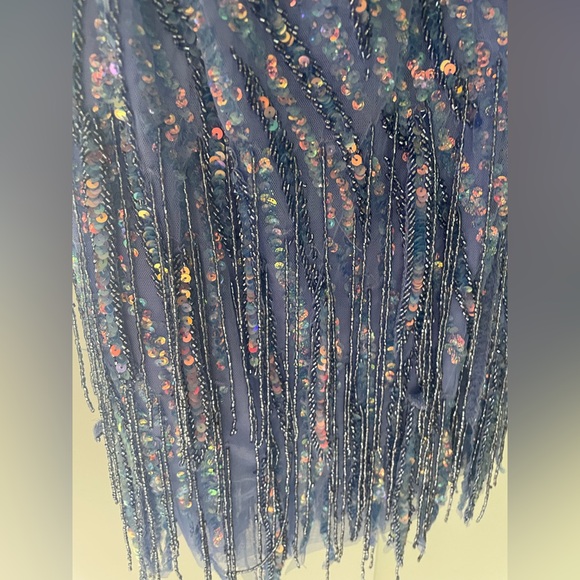 Blue Sherri Hill dress, size 00 - Picture 6 of 8